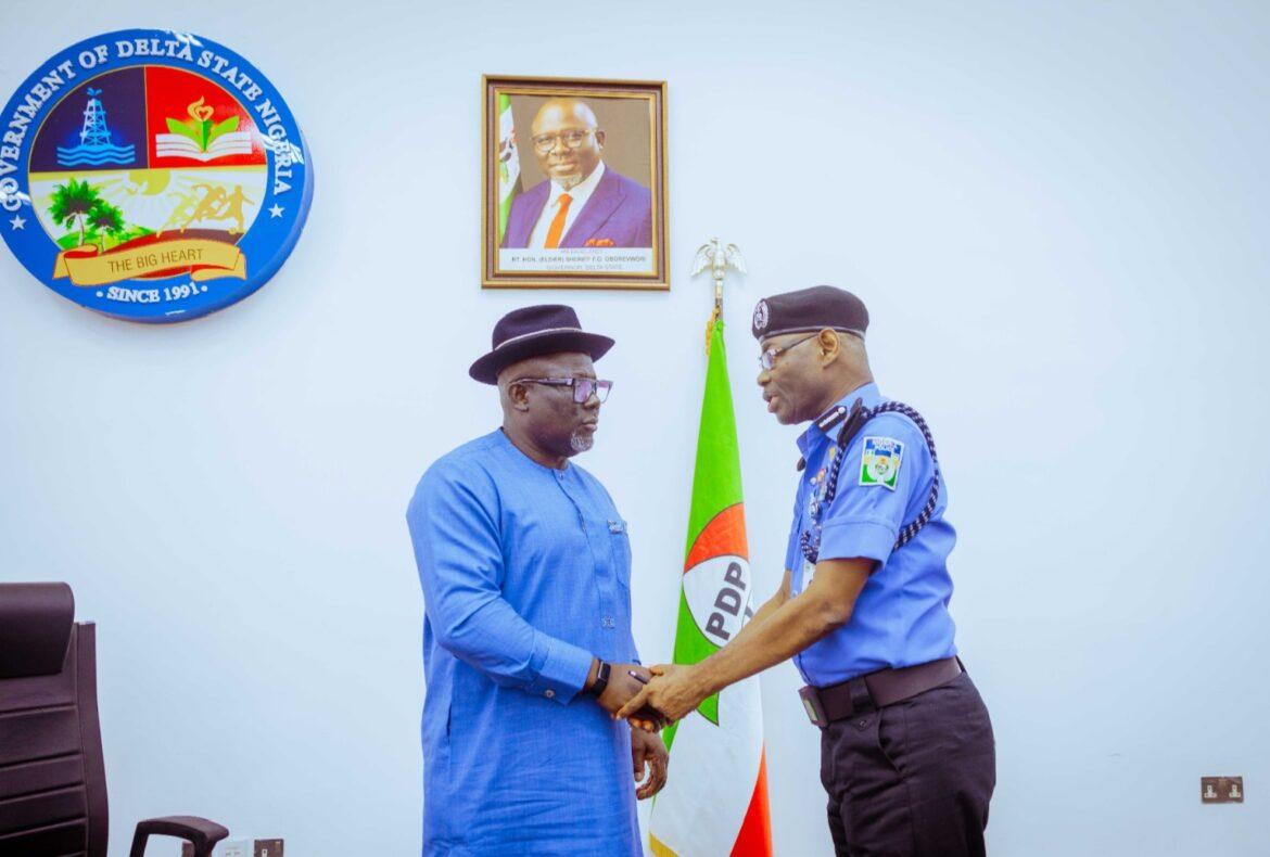 ICT Vital In Effective Crime Control – Oborevwori , As He Host DIG Of Police In-charge of ICT Department In Asaba 