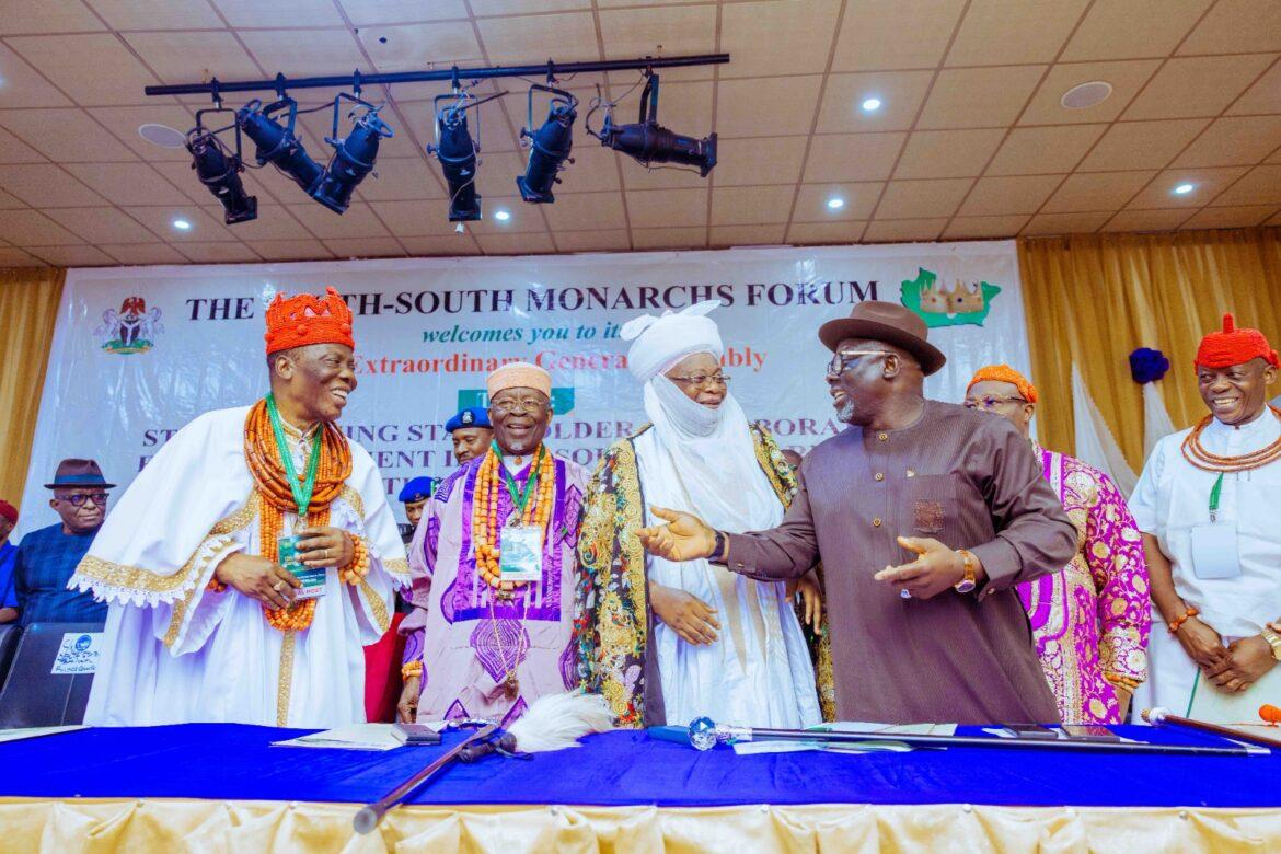 Delta Governor,Oborevwori Laments Under Development Of South-South, As Delta State Hosts Forum Of South-South Monarchs