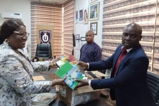 UNIDEL VC Commends Prof Ukpere For Donating Multi-Million Naira Worth Of Books To University  By Ewere Okonta