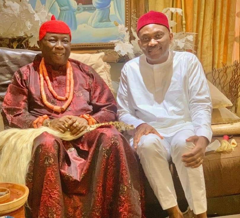 Elumelu Visits Asaba Monarch, Obi Professor Epiphany Azinge, Reaffirms Commitment To Asaba Development