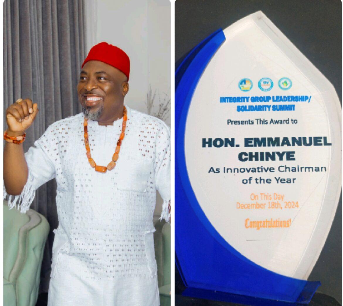 Integrity Group Honours Aniocha North Council Boss, Hon Emma Chinye With Innovative Chairman Of The Year Award