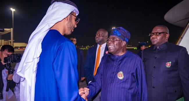 Tinubu Arrives In Abu Dhabi For Sustainability Week Summit